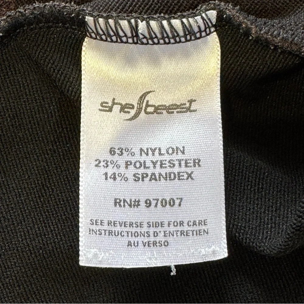 Shebeest Brown/Black Women's Long Sleeve 1/2 Zip Bike Jersey XL - Picture 5 of 9